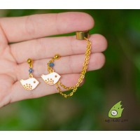 Кафф "Золотые птички". С цепочкой. Пара. Распродажа 